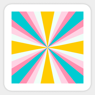 70s Retro Abstract Colorful Pattern Sticker